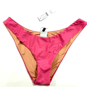 New J Crew Curved Waist Cheeky Bikini Bottom Tea Rose